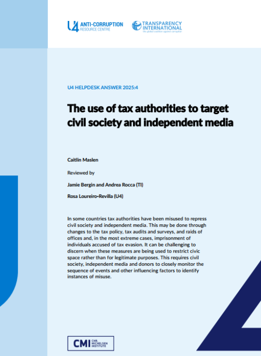 The use of tax authorities to target civil society and independent media