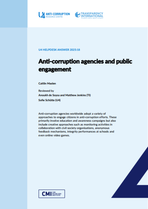 Anti-corruption agencies and public engagement