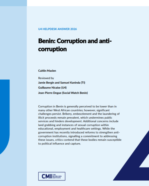 Benin: Corruption and anti-corruption