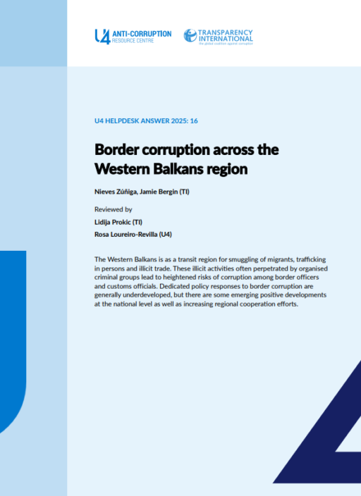 Border corruption across the Western Balkans region