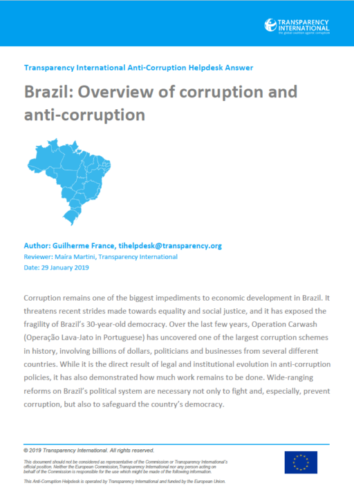 Brazil: overview of corruption and anti-corruption