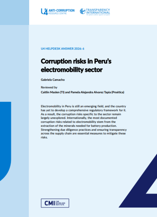 Corruption risks in Peru’s electromobility sector