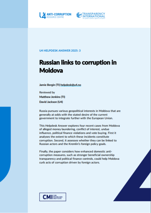 Russian links to corruption in Moldova