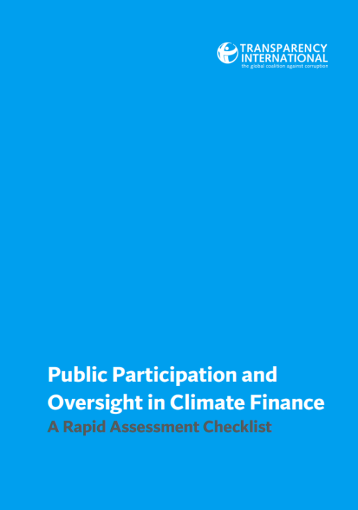 Public Participation and Oversight in Climate Finance: A Rapid Assessment Checklist