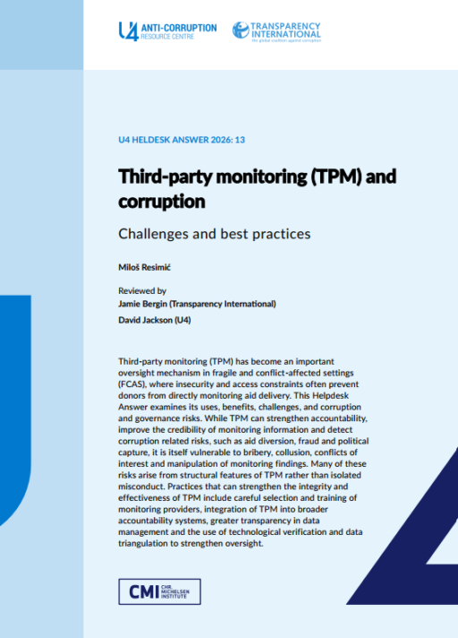 Third-party monitoring (TPM) and corruption