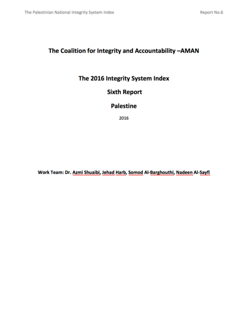 The 2016 Integrity System Index