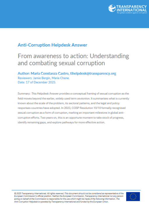 From awareness to action: Understanding and combating sexual corruption